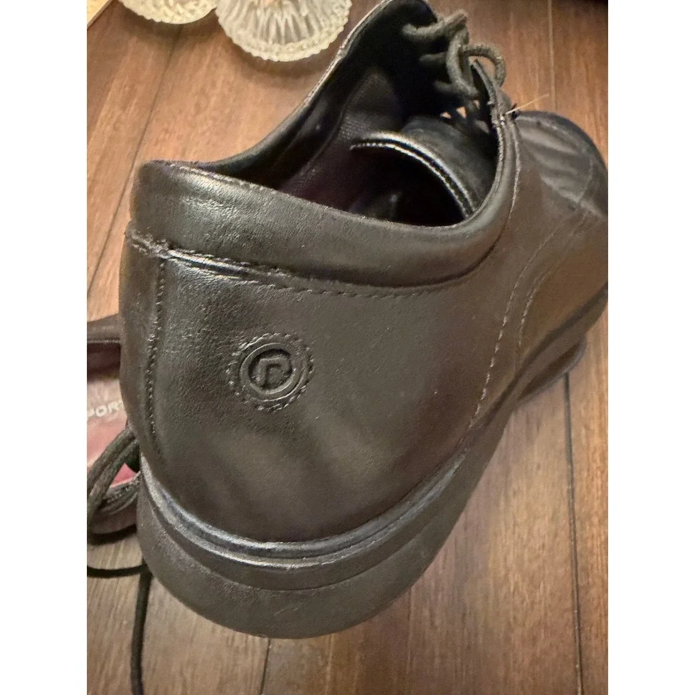 Rockport Dressports Mens Black Leather Split Toe Oxford Shoes APM29951 Size 10